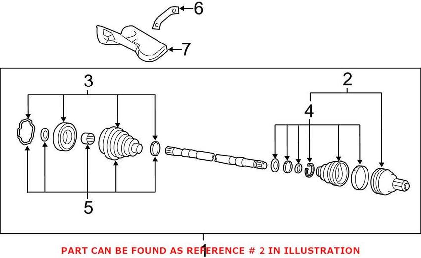 Audi VW CV Joint Kit - Front and Rear Outer 1K0498099